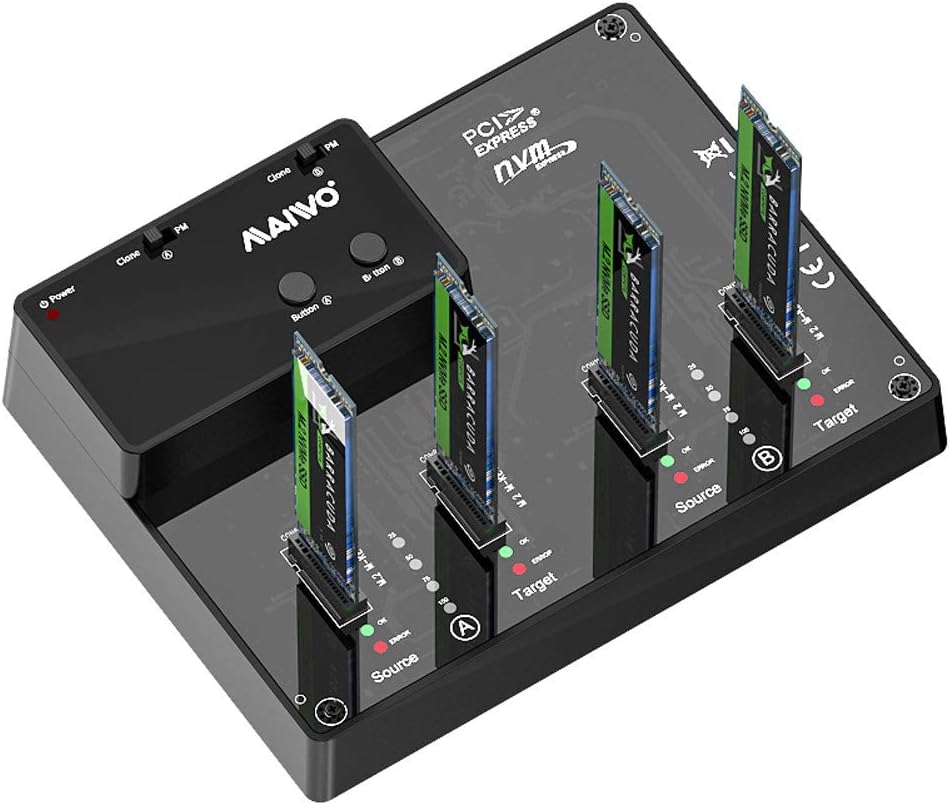 2 Bay M.2 NVMe Clone Docking Station B57615