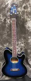 Transparent Blue Sunburst Acoustic Electric Guitar B436558