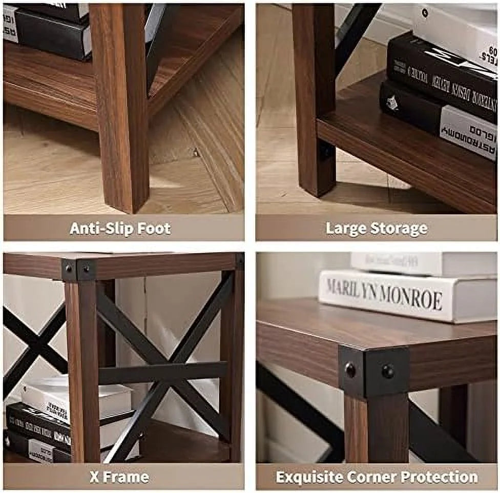 Rustic Wood End Table I64717