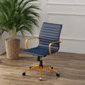 Gold Office Chair with Wheels and Arms T8560