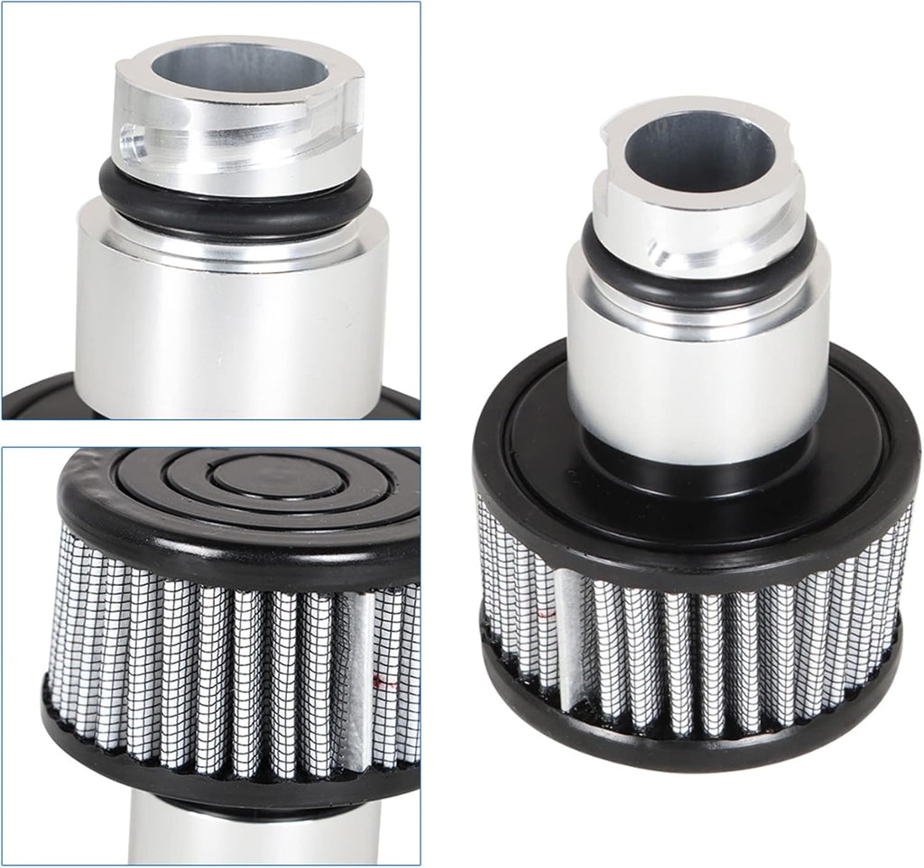 Billet Aluminum Valve Cover Cap with Chrome Breather Pack of 2 B621834