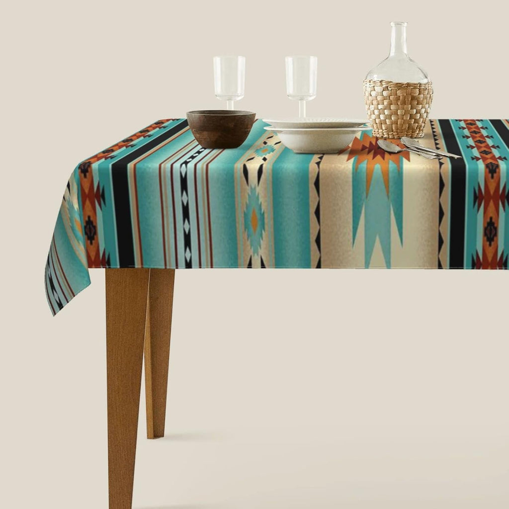 60 X 90 Inches Rectangular Navajo Print Tablecloth G657