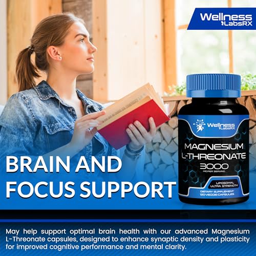 Magnesium l-Threonate Supplement Capsules 120 Count 3000mg N772