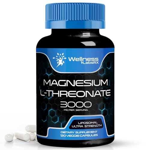 Magnesium l-Threonate Supplement Capsules 120 Count 3000mg N772