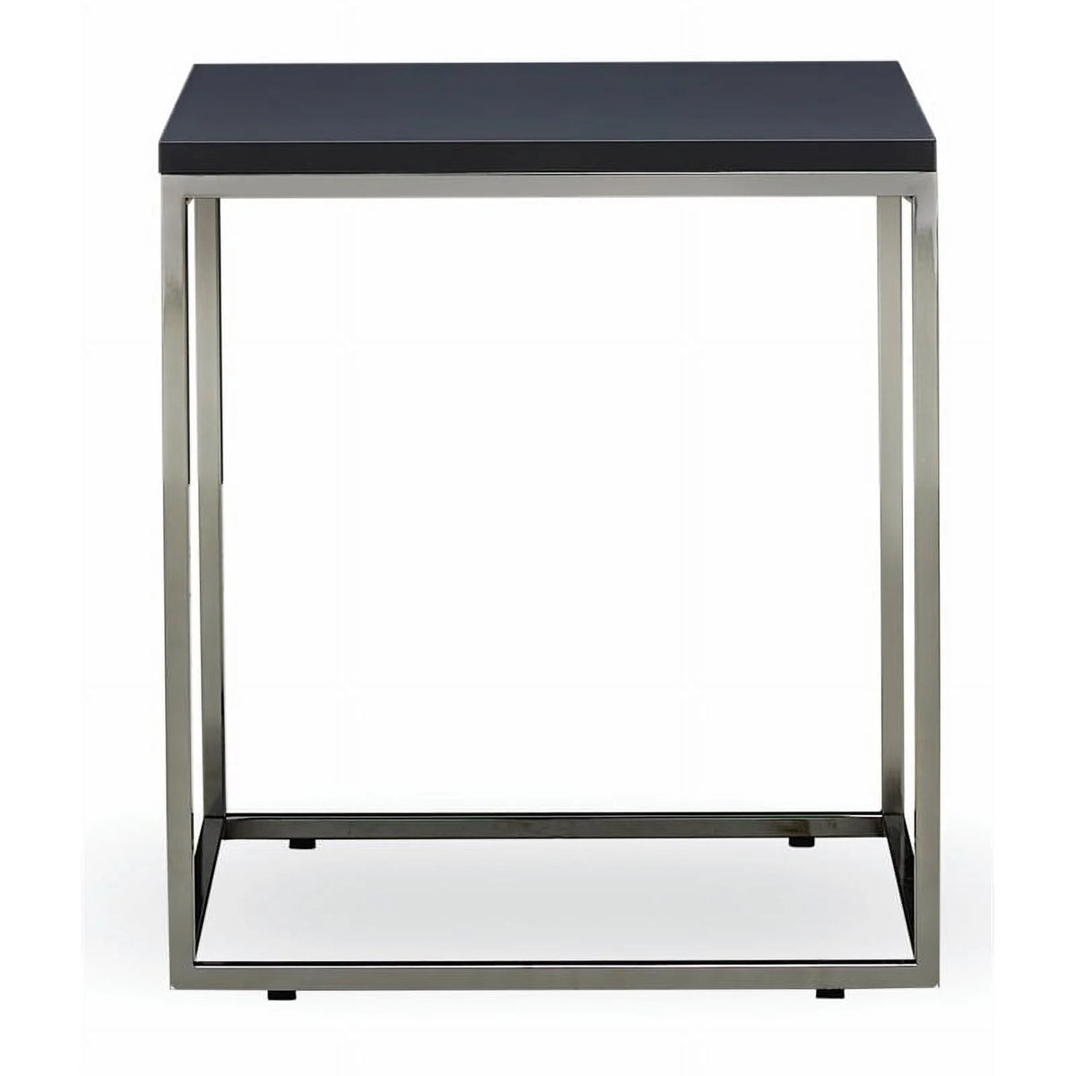 Black Engineered Wood & Metal Side Table O747033