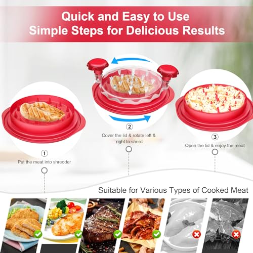 Large Chicken Breast Shredder Tool with Ergonomic Handle, BPA Free S91217