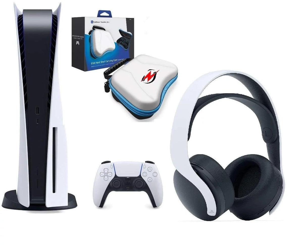 Playstation 5 Disc Console with Controller, Pulse Headset and Accessory Case I247