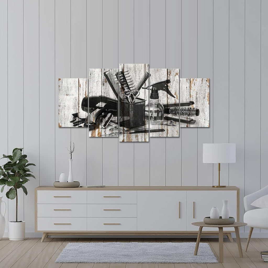 Framed Canvas Art 5 Pieces B362