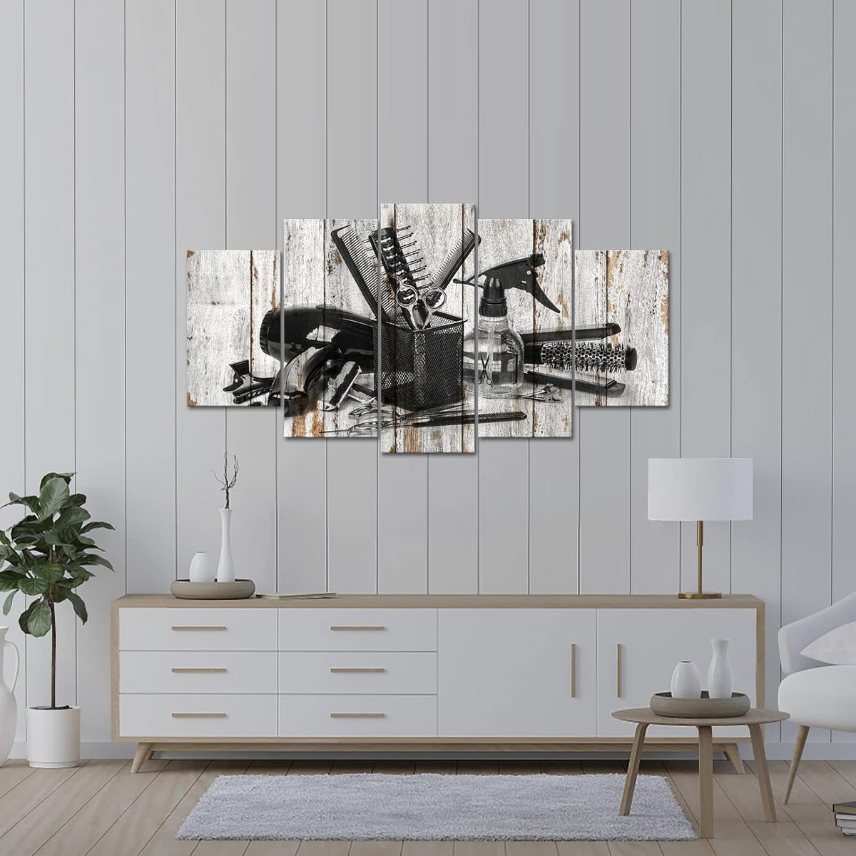 Framed Canvas Art 5 Pieces B362