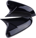 Glossy Black Carbon Fiber Side Door Rear View Mirror Covers C46844