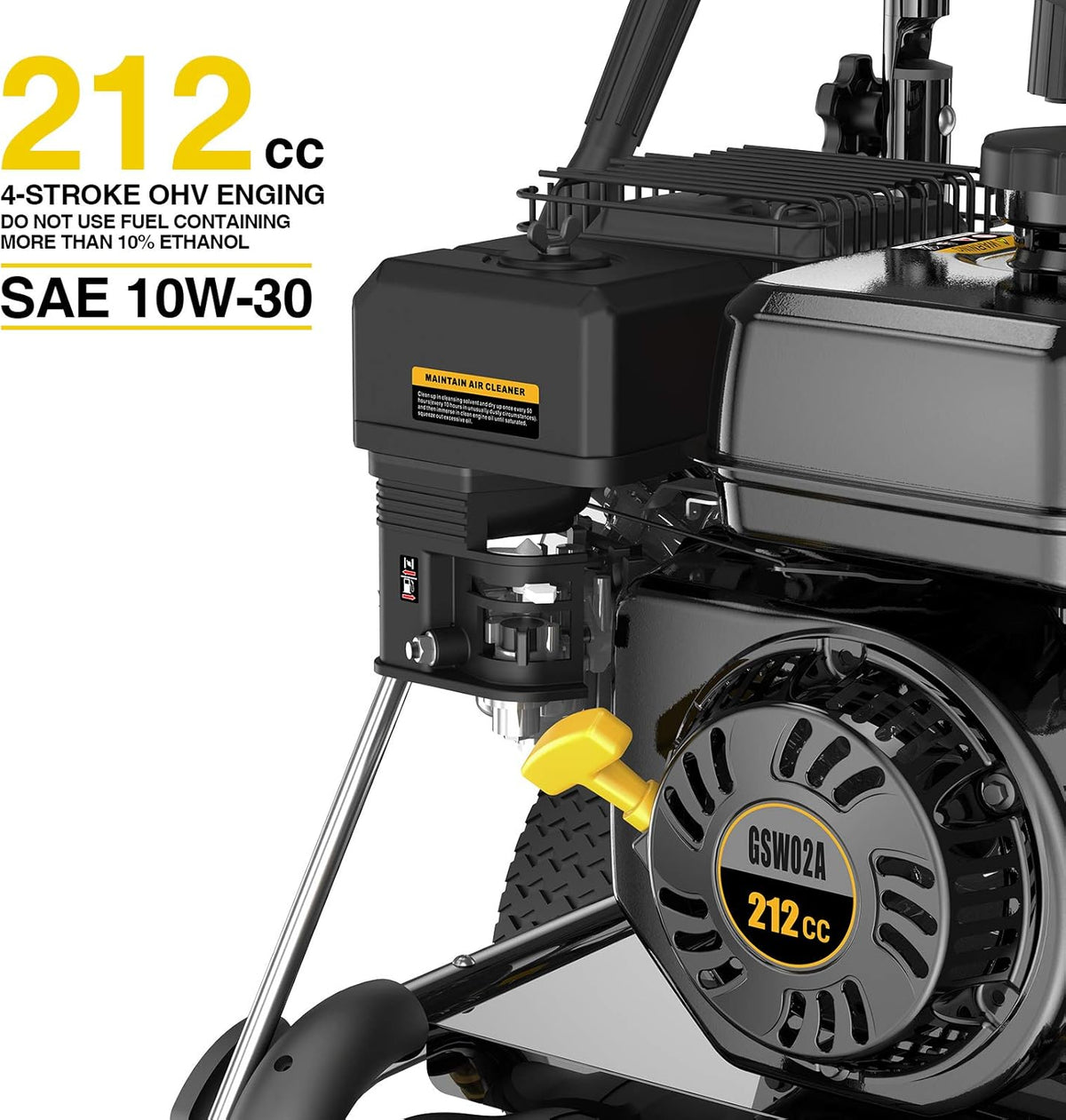 3500PSI Gas Pressure Washer 2.6GPM 212CC Power Washer with 50FT Hose and 5 Adjustable Nozzles A16658