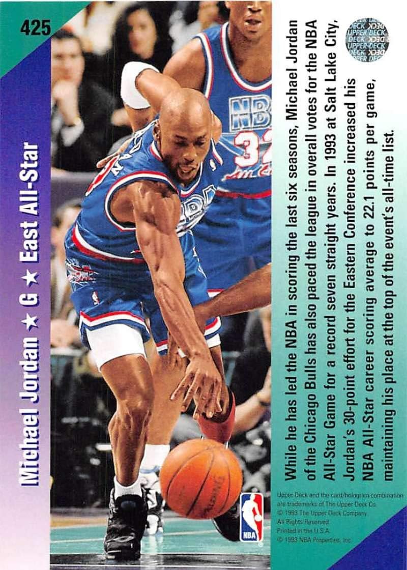 1992-93 Upper Deck #425 Michael Jordan Chicago Bulls NBA Basketball Card O264034