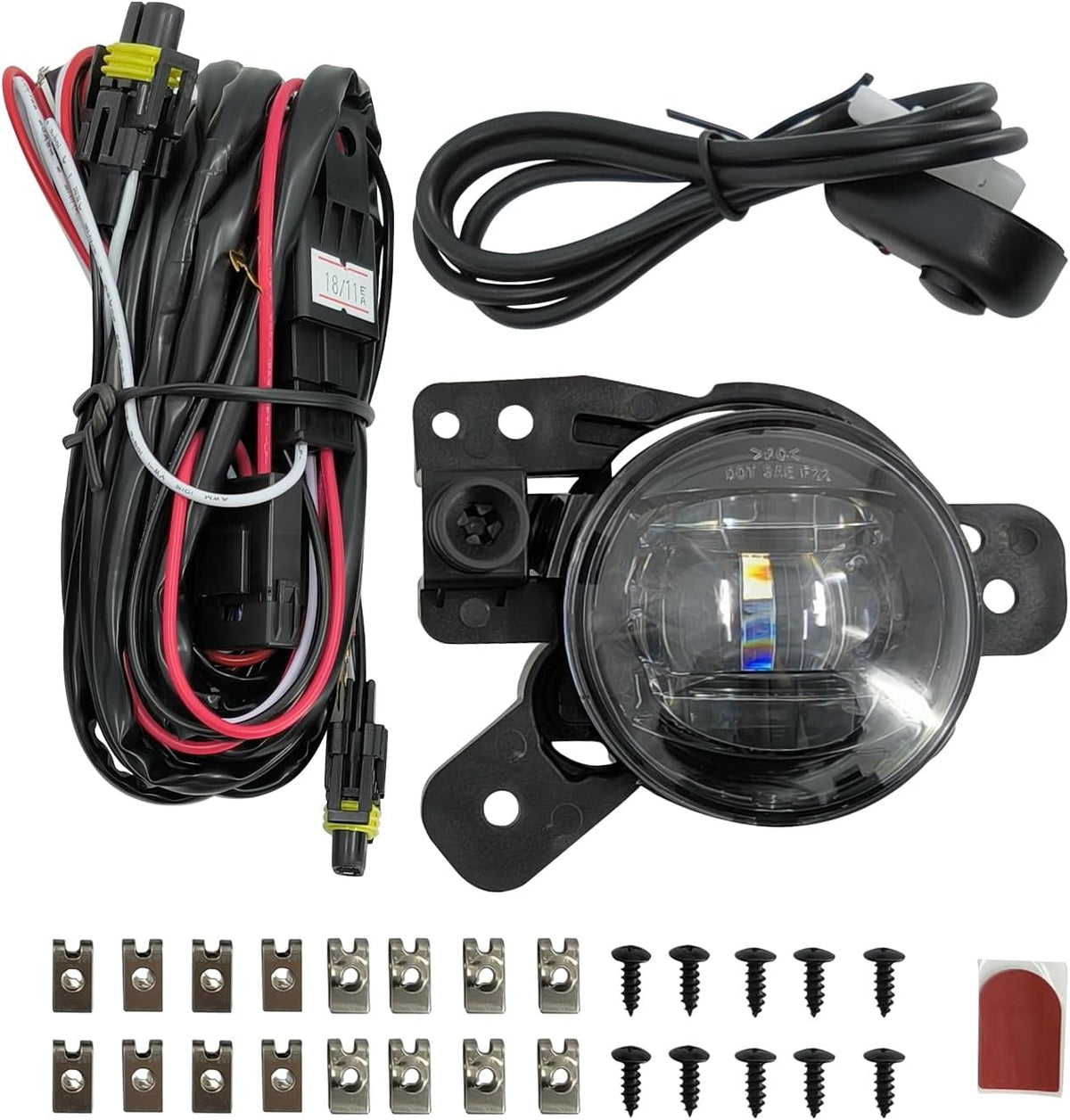Front Fog Light Assembly with Bezel Cover and Harness for Chevy Colorado 2023 2024 O74246