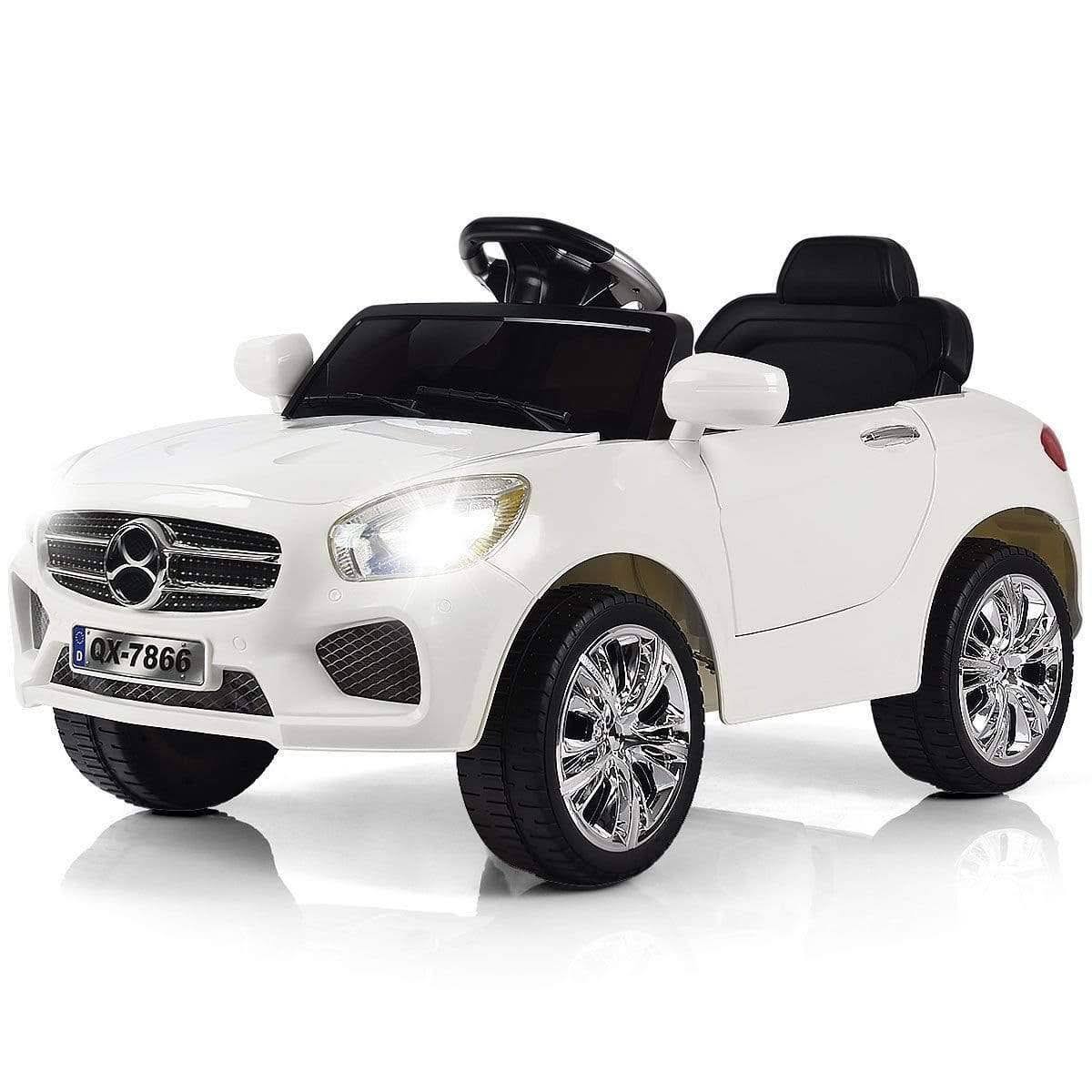 White 6V Kids Remote Control Riding Car Q1377
