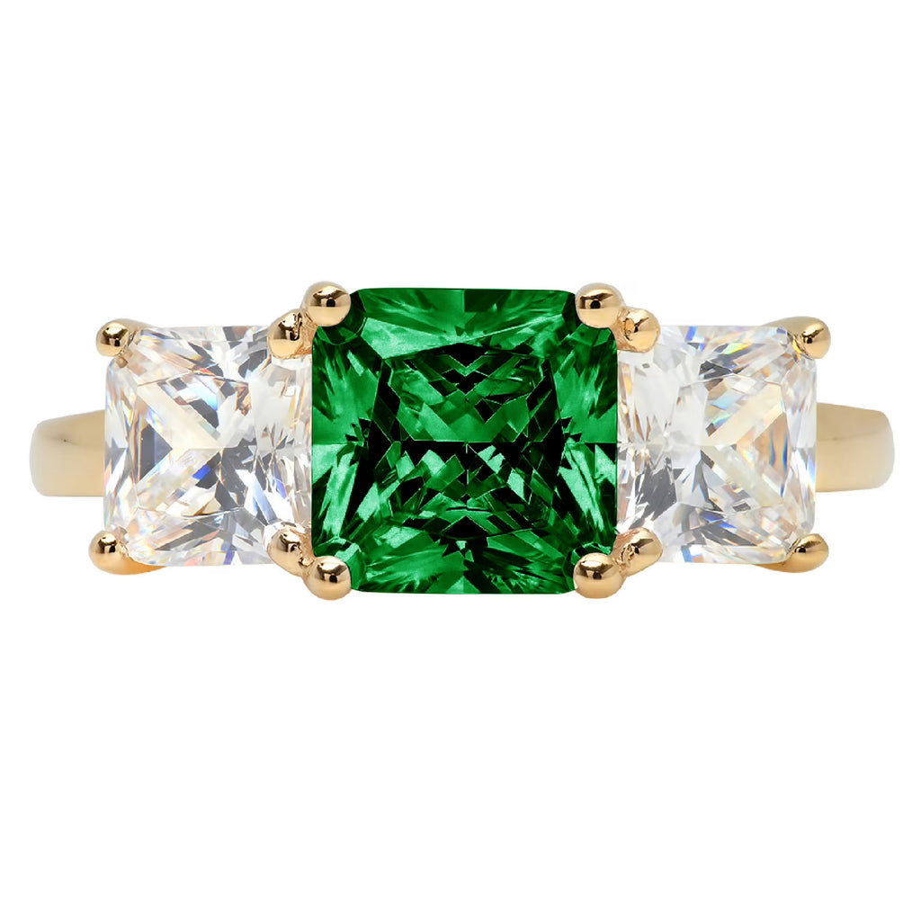 18K Yellow Gold Three-Stone Ring G5646