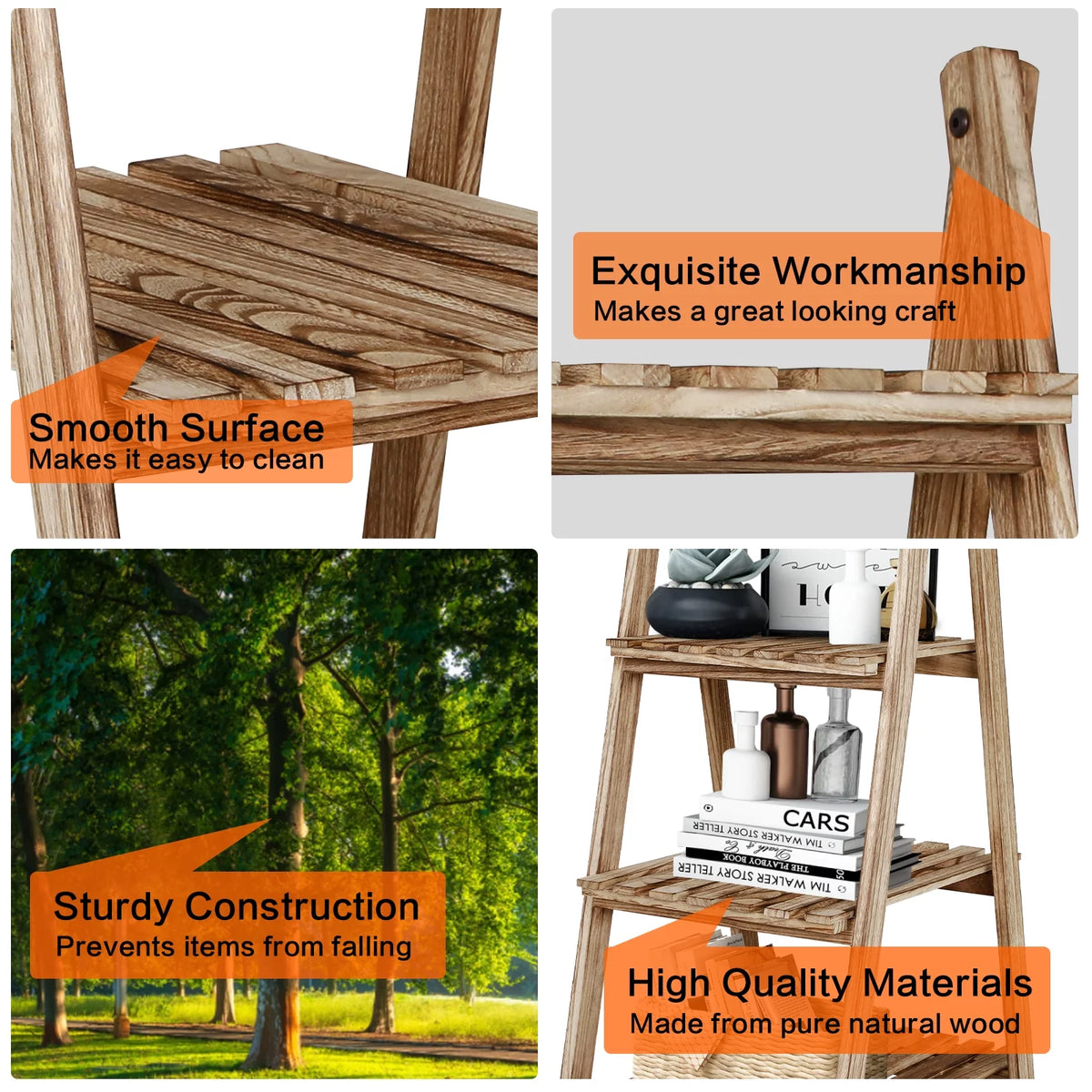 5-Tier Wooden Bookshelf A5413