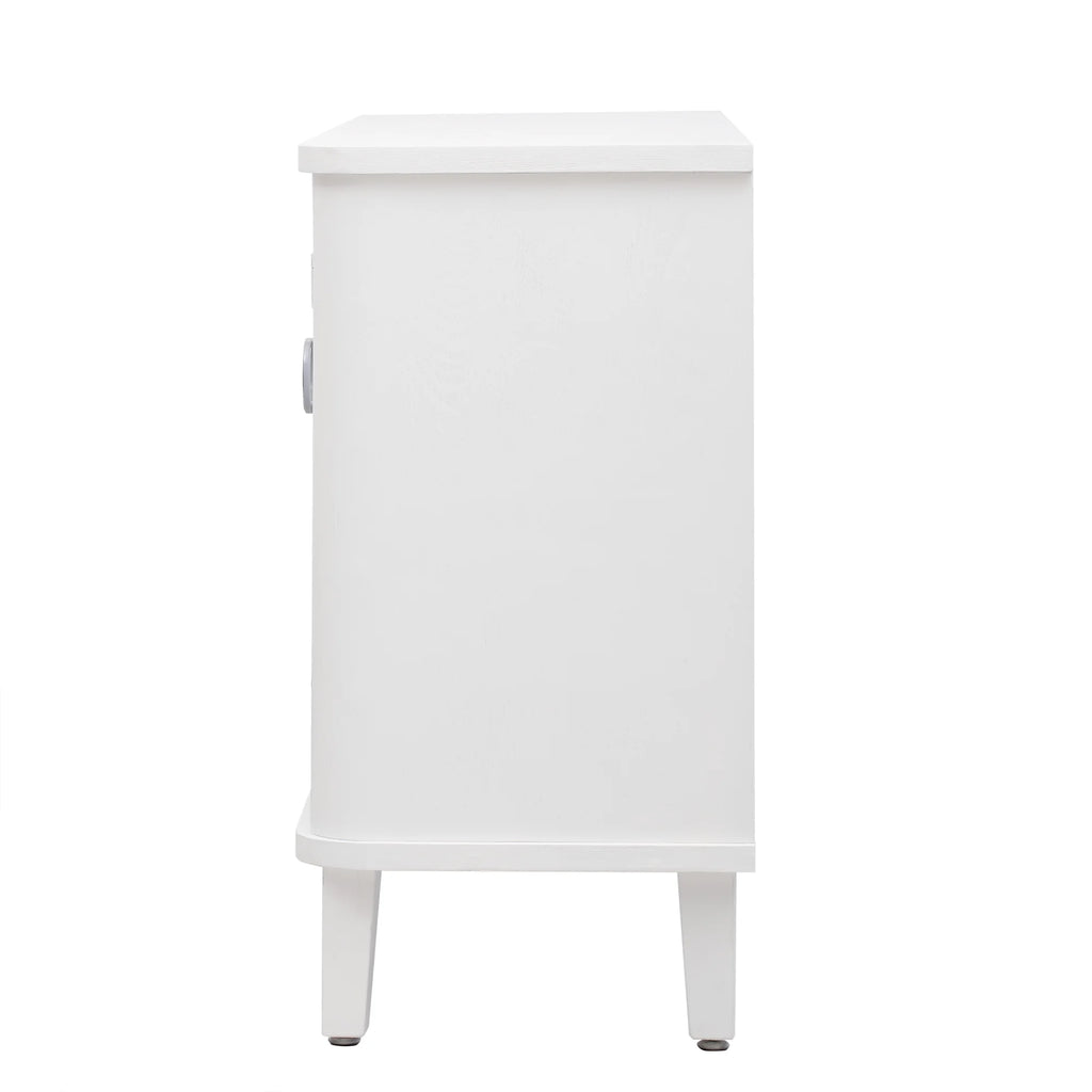 Solid Wood Veneer Storage Cabinet with Three Doors H62678