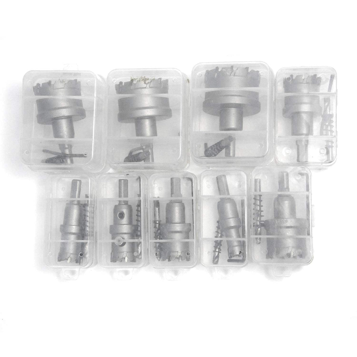 9PCS Carbide Hole Saw Kit 5/8 to 2-1/8 Inch Tungsten Carbide Tipped Hole Cutter Set C255