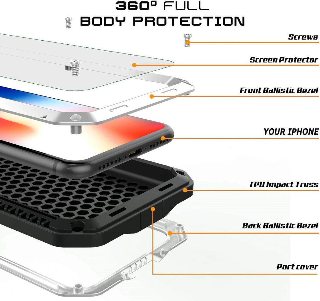 Black Aluminum Metal iPhone 8 Case P528404