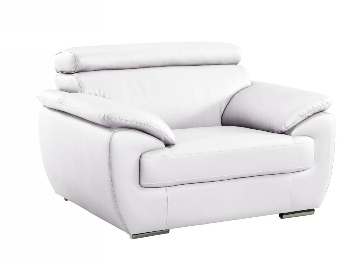 White Leather Chair C97443