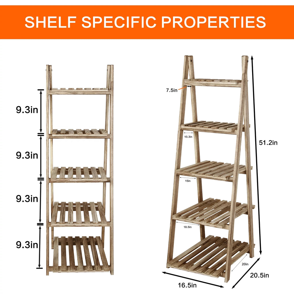 5-Tier Wooden Bookshelf A5413