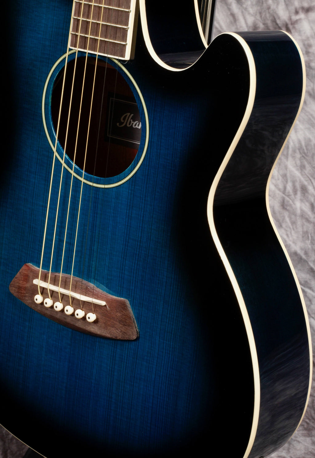 Transparent Blue Sunburst Acoustic Electric Guitar B436558