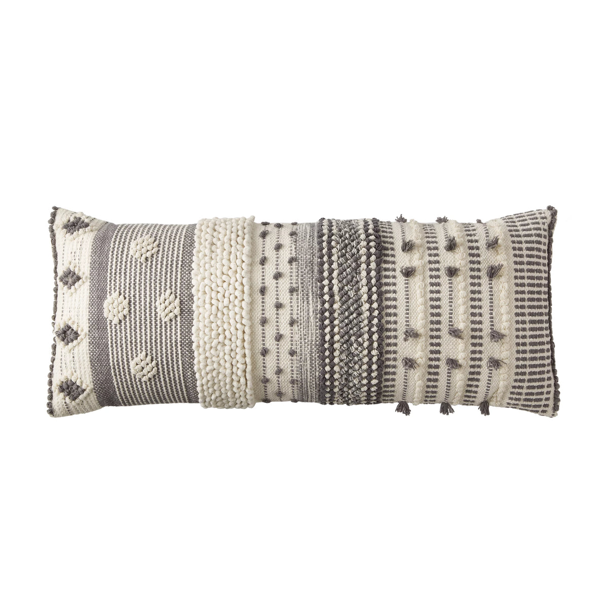 Gray Oversized Oblong 14" x 36" Pillow X8378