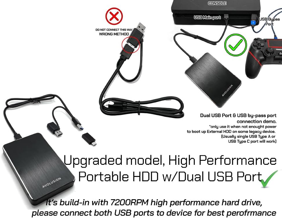 2TB USB 3.0 Portable External Hard Drive C64418