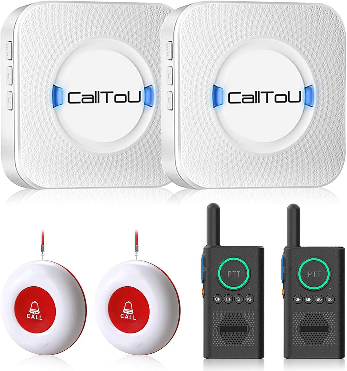Wireless Caregiver Pager Call Button Alert System 1.5 Miles Long Range Y71313