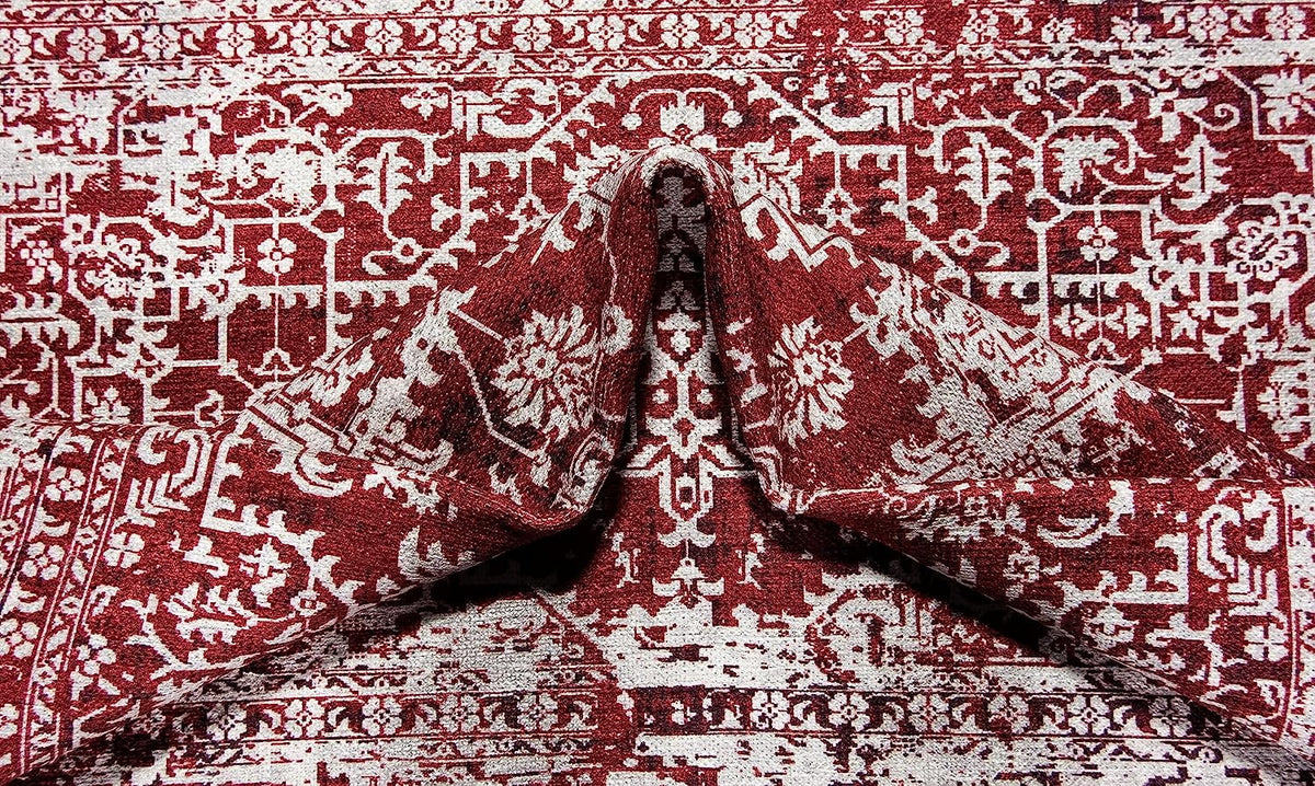 Washable Area Rug Low Profile Persian Runner Anti Slip Backing Foldable Carpet C334696