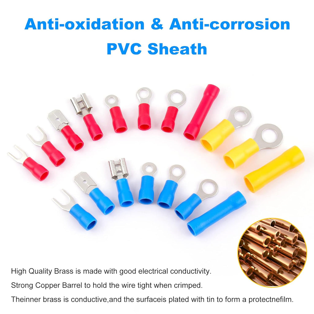 1280PCS Insulated Crimp Terminals Connector Set P108