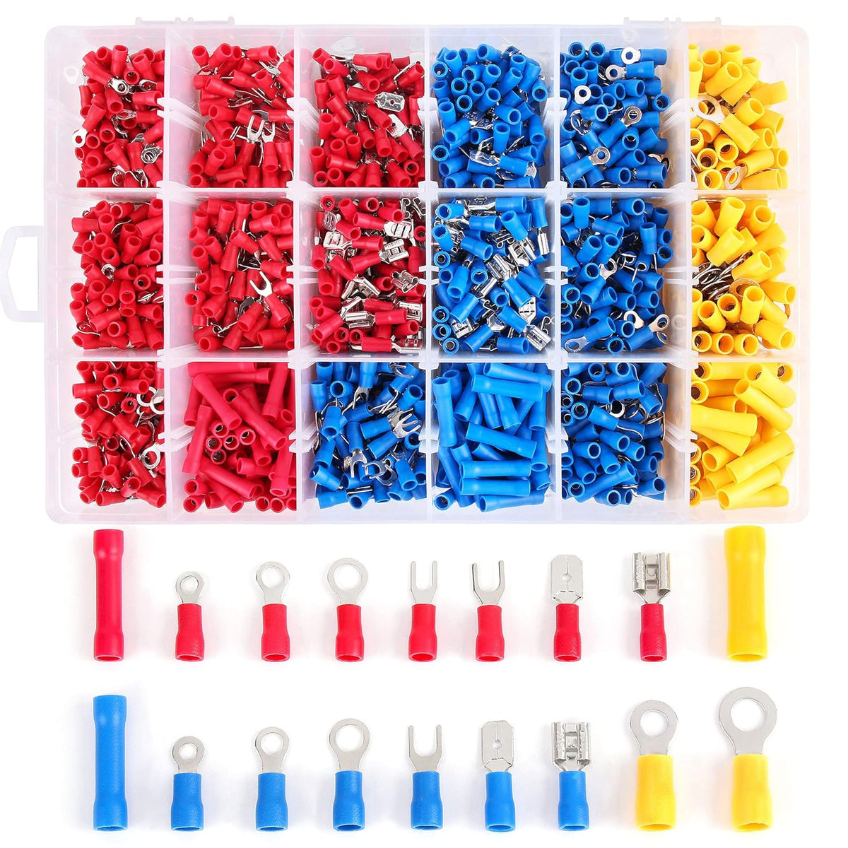 1280PCS Insulated Crimp Terminals Connector Set P108