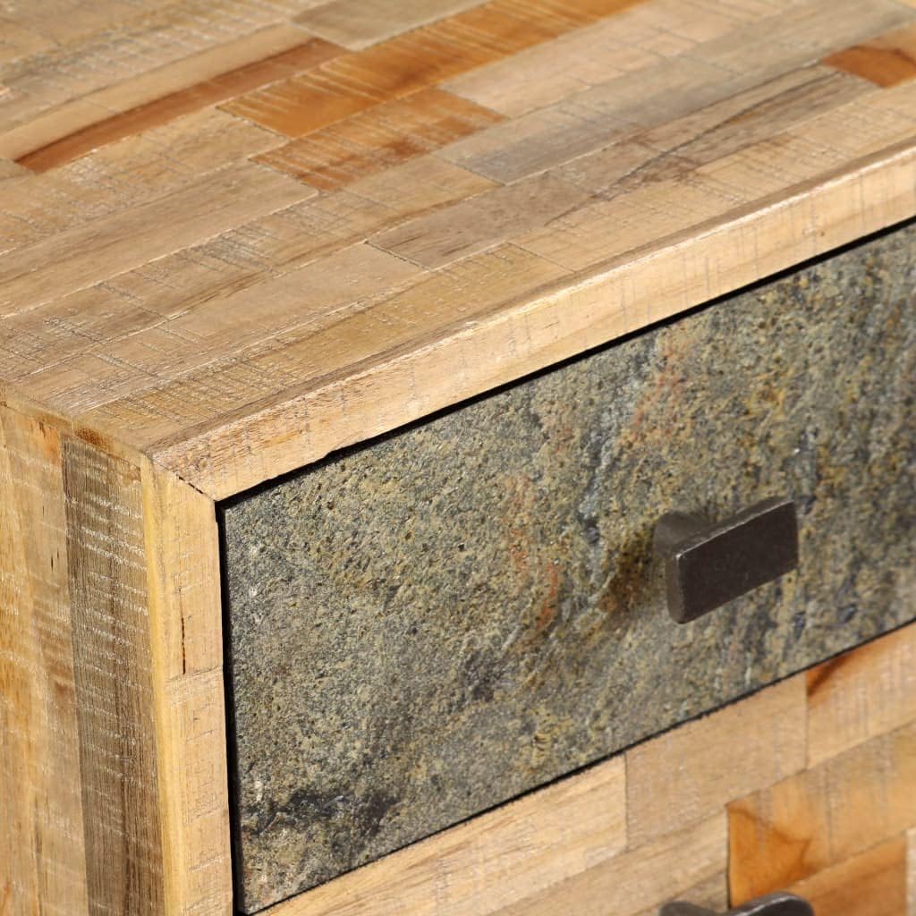 Solid Reclaimed Teak Desk with 4 Drawers 43.3"x19.6"x29.9" I256739