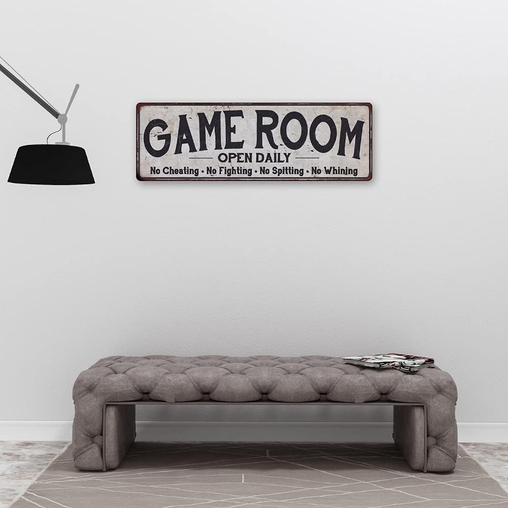 Vintage Retro Gamer Wall Sign 8 x 24 Metal M2278