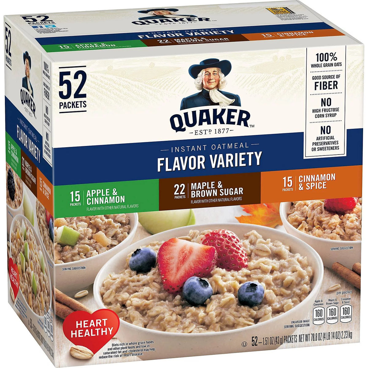52 ct Instant Oatmeal Variety Pack R865