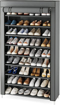 10 Tier Black Non-Woven Shoe Storage Cabinet H70616