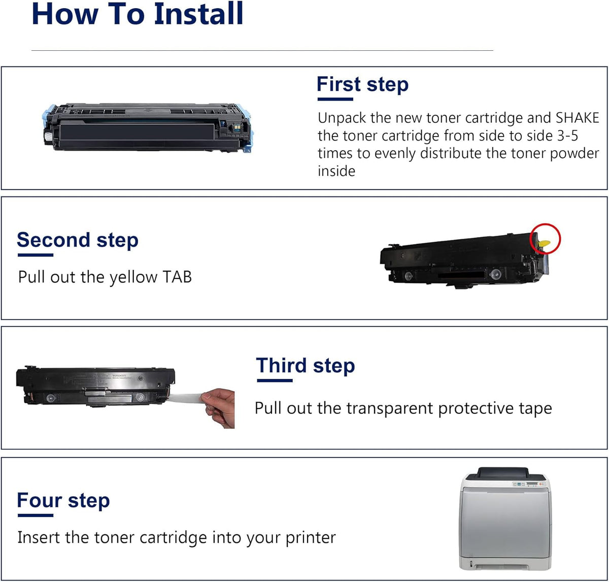 Compatible Remanufactured Yellow Toner Cartridge 1 Pack V8727