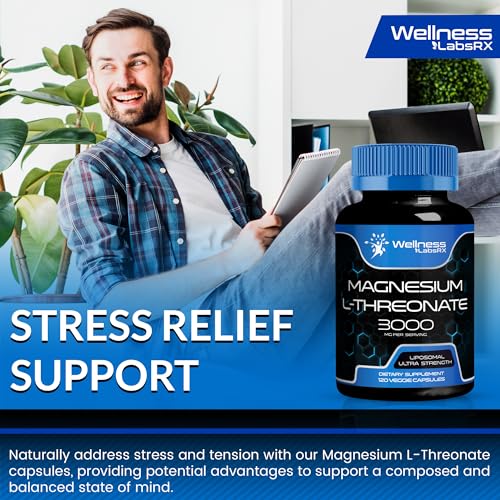Magnesium l-Threonate Supplement Capsules 120 Count 3000mg N772