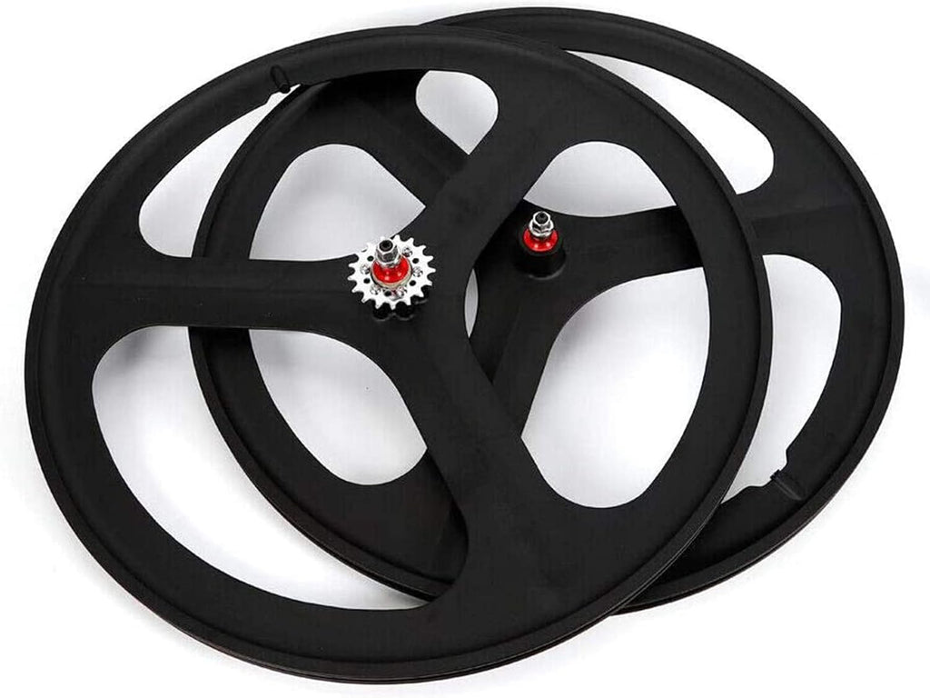 700C 3 Spoke Fixed Gear Bicycle Wheelset White G742