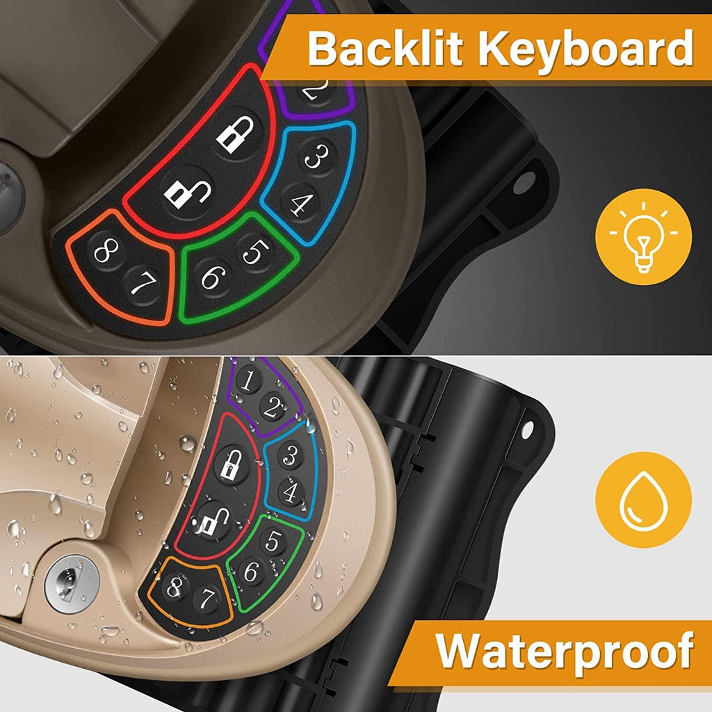 Waterproof RV Door Lock with Backlit Keypad J3766