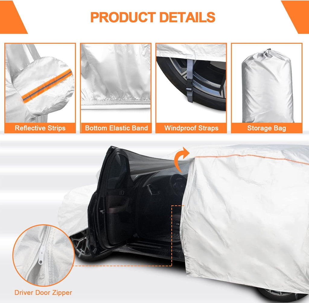 6 Layers Dupont Oxford Waterproof Car Cover E1351