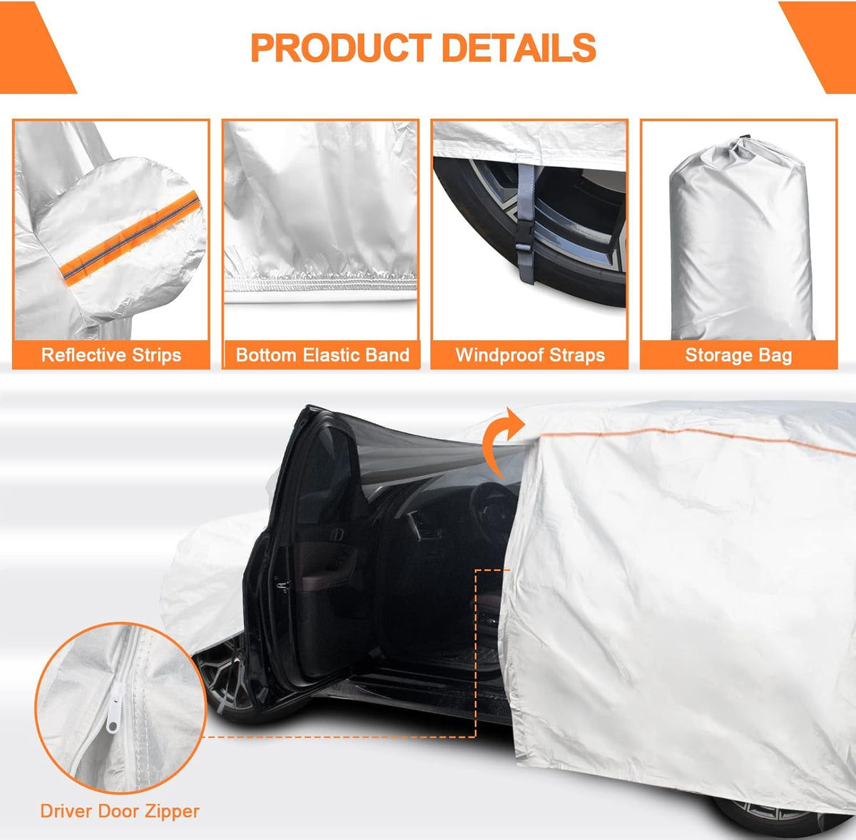 6 Layers Dupont Oxford Waterproof Car Cover E1351