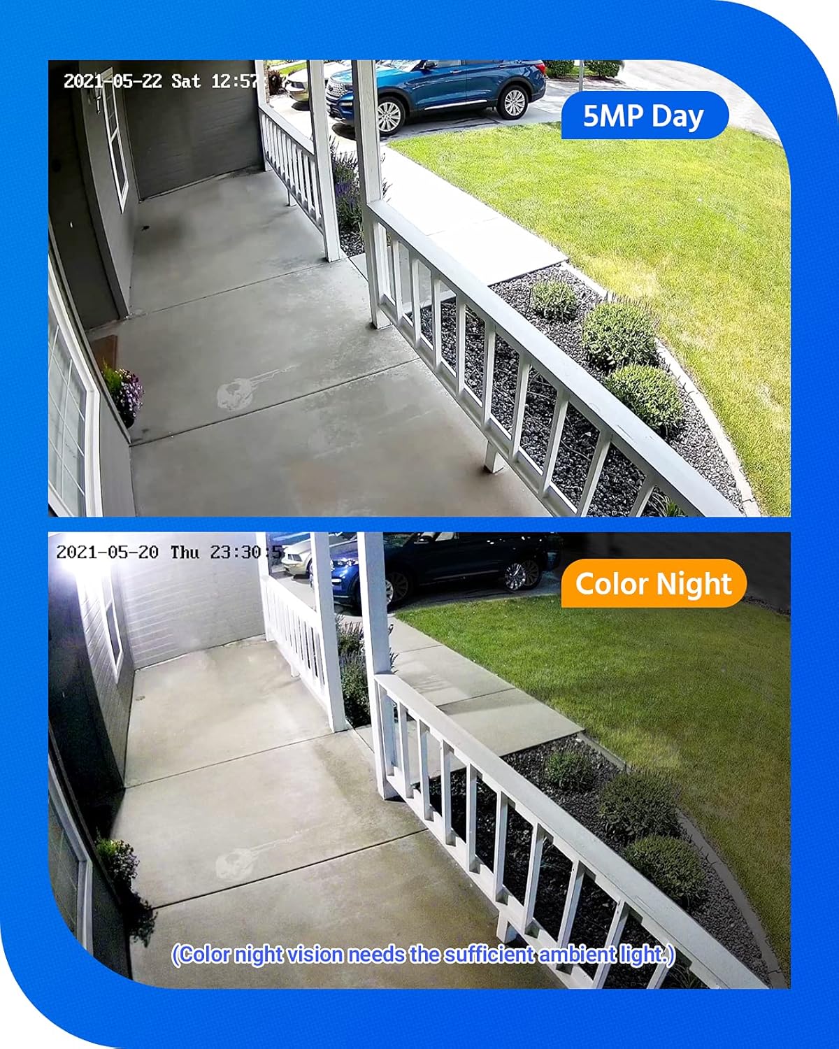 5MP PoE IP Turret Security Camera with Audio K489