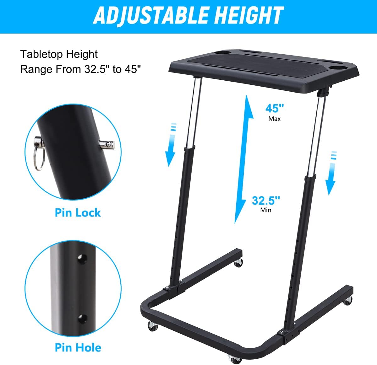 Large Panel Height Adjustable Bike Trainer Desk Y60400
