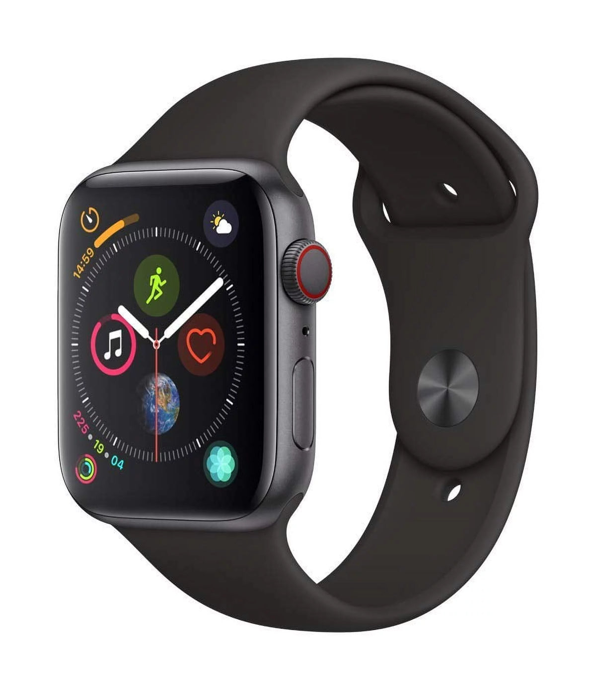 Apple Watch Series 4 44mm Space Gray Aluminum Black Sport Band E8084