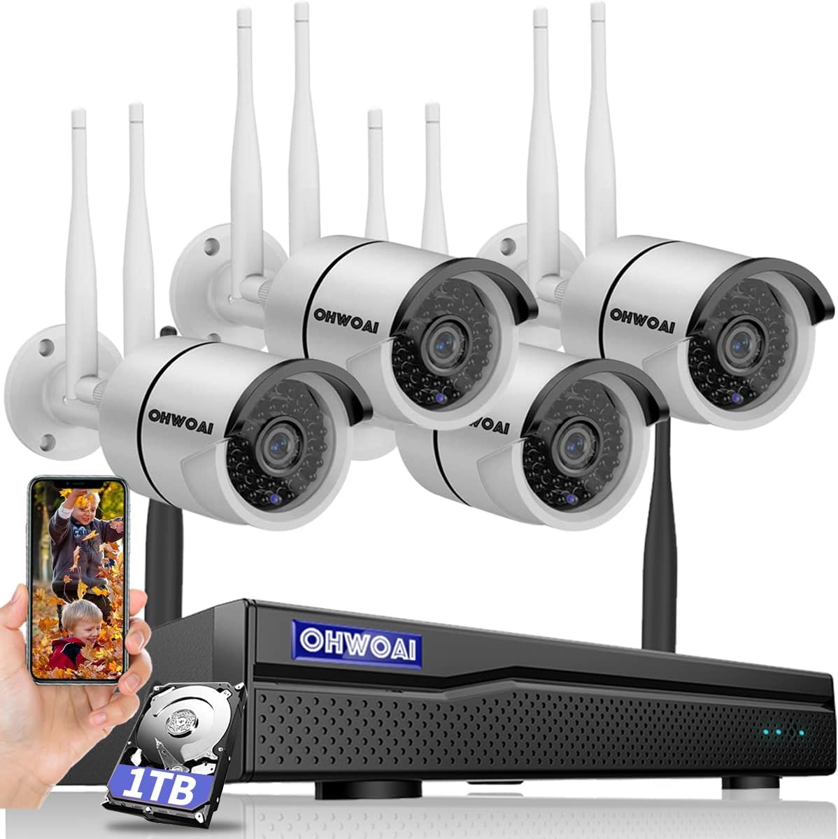 8 Channel 1080P Wireless Security Camera System with 1TB Hard Drive U501273