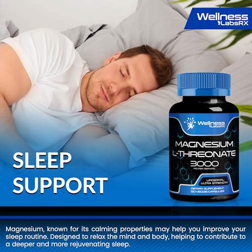 Magnesium l-Threonate Supplement Capsules 120 Count 3000mg N772