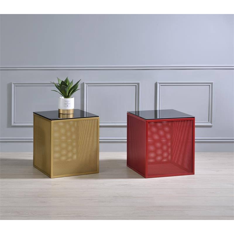 Contemporary Glass Top Side Table N213104
