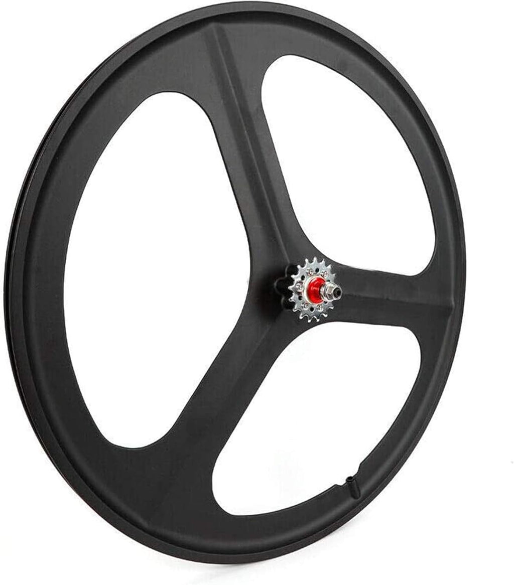 700C 3 Spoke Fixed Gear Bicycle Wheelset White G742