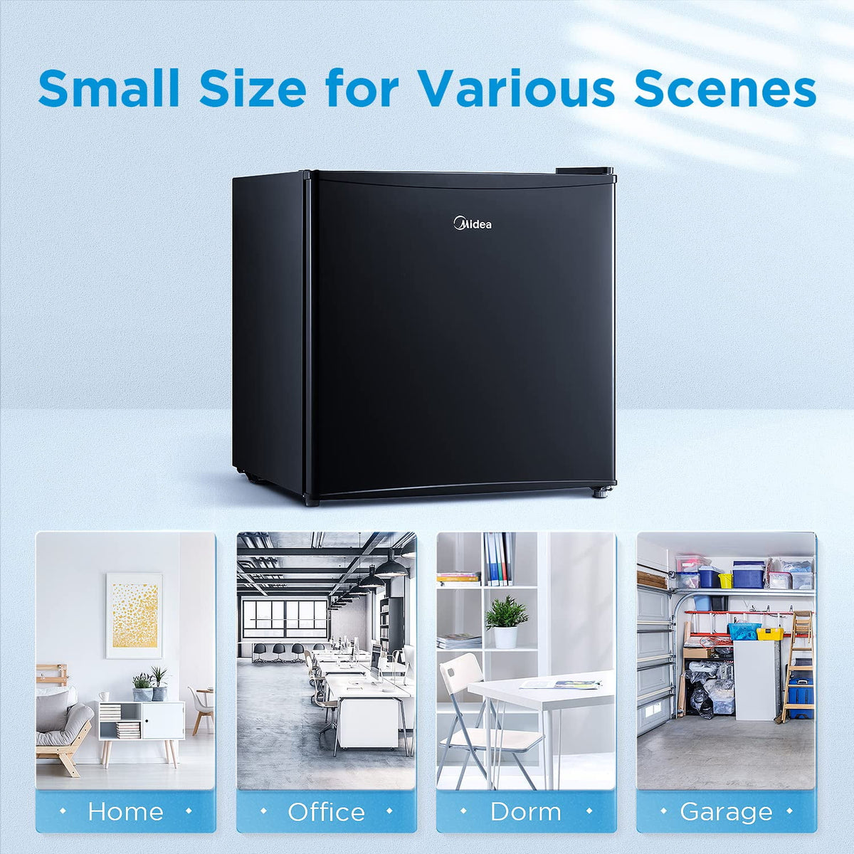Compact Single Reversible Door Refrigerator, 1.6 Cubic Feet, Black Z445